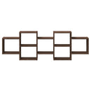 vidaXL barna tölgy színű szerelt fa fali polc 129 x 18 x 42 cm