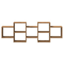 vidaXL kézműves tölgy színű szerelt fa fali polc 129 x 18 x 42 cm