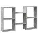 vidaXL betonszürke szerelt fa fali polc 96 x 18 x 60 cm