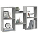 vidaXL betonszürke szerelt fa fali polc 96 x 18 x 60 cm