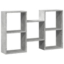 vidaXL betonszürke szerelt fa fali polc 96 x 18 x 60 cm