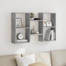 vidaXL betonszürke szerelt fa fali polc 96 x 18 x 60 cm