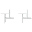 vidaXL 2 db fehér szerelt fa fali polc 38 x 12 x 38 cm