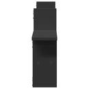 vidaXL 2 db fekete szerelt fa fali polc 38 x 12 x 38 cm