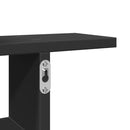 vidaXL 2 db fekete szerelt fa fali polc 38 x 12 x 38 cm