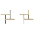 vidaXL 2 db sonoma tölgy színű szerelt fa fali polc 38 x 12 x 38 cm