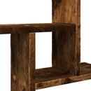 vidaXL 2 db füstös tölgy színű szerelt fa fali polc 38 x 12 x 38 cm