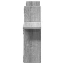 vidaXL 2 db szürke sonoma színű szerelt fa fali polc 38 x 12 x 38 cm