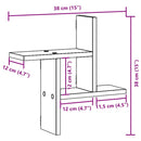 vidaXL 2 db barna tölgyszínű szerelt fa fali kockapolc 38 x 12 x 38 cm