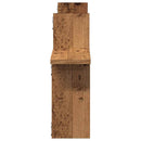 vidaXL 2 db antik fa színű szerelt fa fali polc 38 x 12 x 38 cm