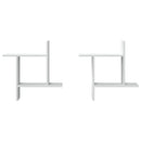 vidaXL 2 db fehér szerelt fa fali polc 50 x 12 x 50 cm