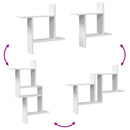 vidaXL 2 db fehér szerelt fa fali polc 50 x 12 x 50 cm