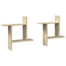 vidaXL 2 db sonoma tölgy színű szerelt fa fali polc 50 x 12 x 50 cm