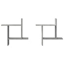 vidaXL 2 db betonszürke szerelt fa fali polc 50 x 12 x 50 cm