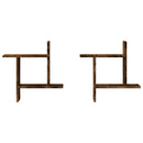 vidaXL 2 db füstös tölgy színű szerelt fa fali polc 50 x 12 x 50 cm