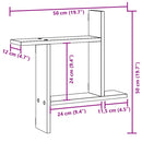 vidaXL 2 db füstös tölgy színű szerelt fa fali polc 50 x 12 x 50 cm