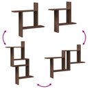 vidaXL 2 db barna tölgyszínű szerelt fa fali polc 50 x 12 x 50 cm