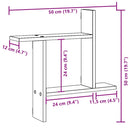 vidaXL 2 db barna tölgyszínű szerelt fa fali polc 50 x 12 x 50 cm