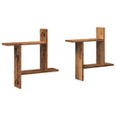 vidaXL 2 db antik fa színű szerelt fa fali polc 50 x 12 x 50 cm