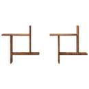 vidaXL 2 db antik fa színű szerelt fa fali polc 50 x 12 x 50 cm