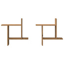 vidaXL 2 db kézműves tölgy színű szerelt fa fali polc 50 x 12 x 50 cm