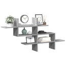 vidaXL szürke sonoma színű szerelt fa fali polc 124,5 x 18 x 60,5 cm