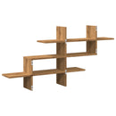 vidaXL kézműves tölgy színű szerelt fa fali polc 124,5 x 18 x 60,5 cm