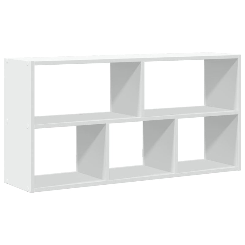 vidaXL fehér szerelt fa fali polc 100 x 25 x 50 cm
