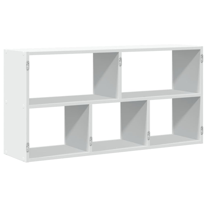 vidaXL fehér szerelt fa fali polc 100 x 25 x 50 cm