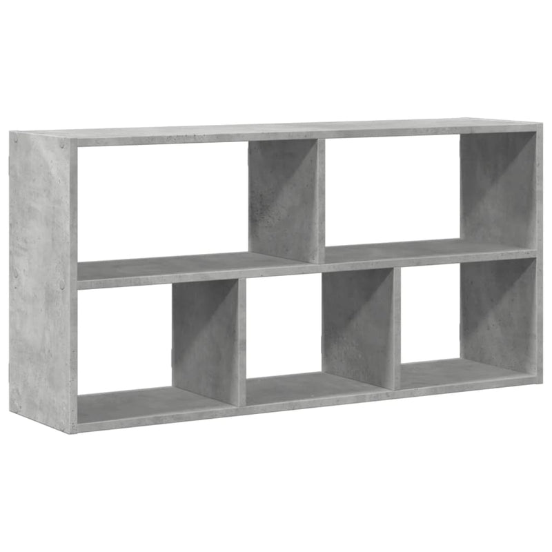 vidaXL betonszürke szerelt fa fali polc 100 x 25 x 50 cm