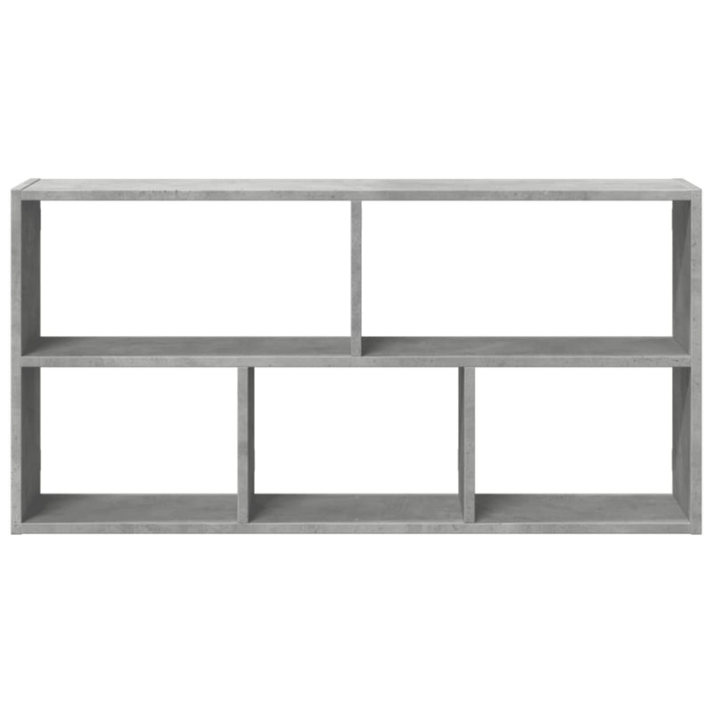 vidaXL betonszürke szerelt fa fali polc 100 x 25 x 50 cm