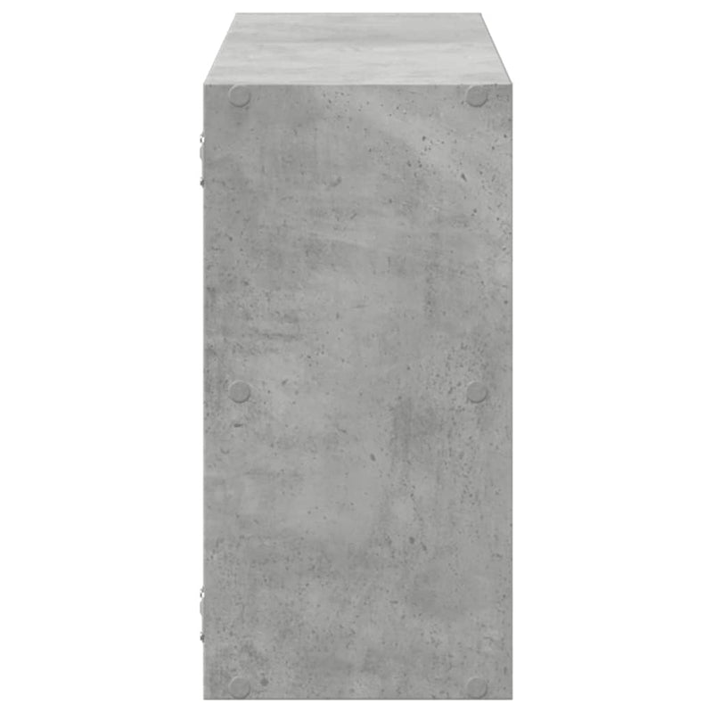 vidaXL betonszürke szerelt fa fali polc 100 x 25 x 50 cm
