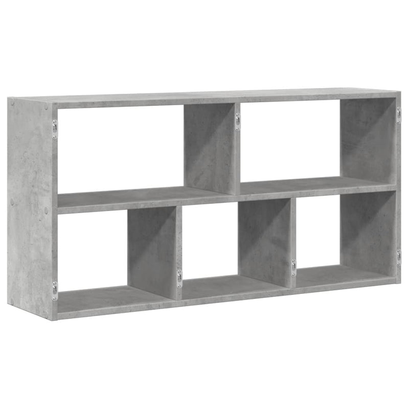 vidaXL betonszürke szerelt fa fali polc 100 x 25 x 50 cm