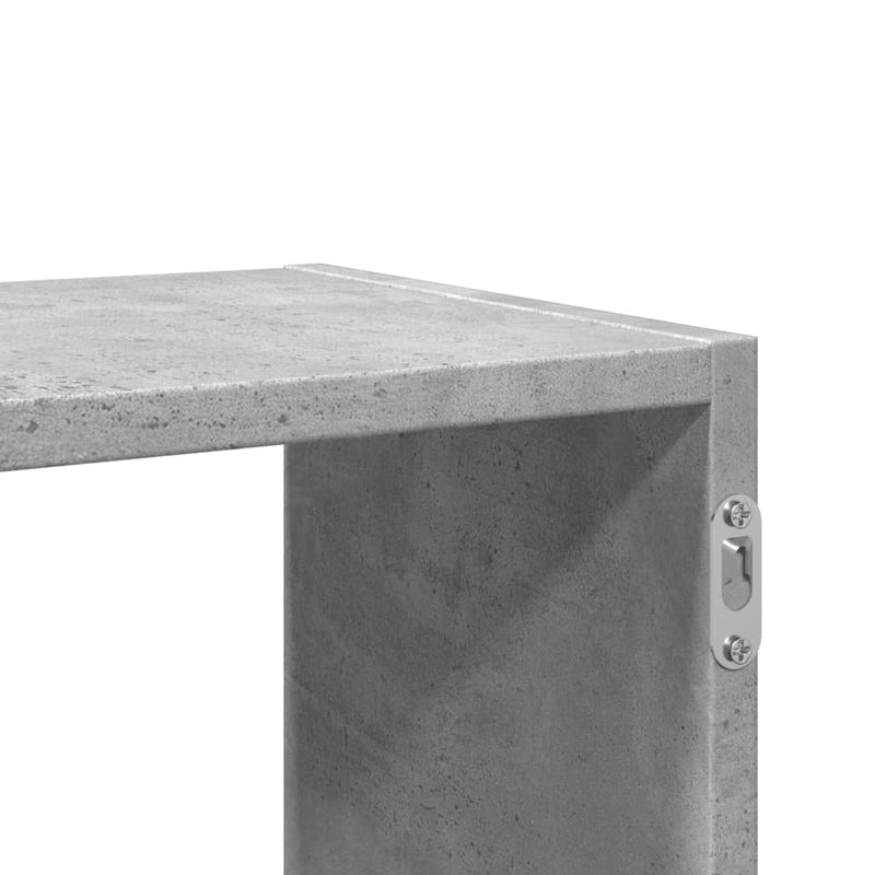 vidaXL betonszürke szerelt fa fali polc 100 x 25 x 50 cm