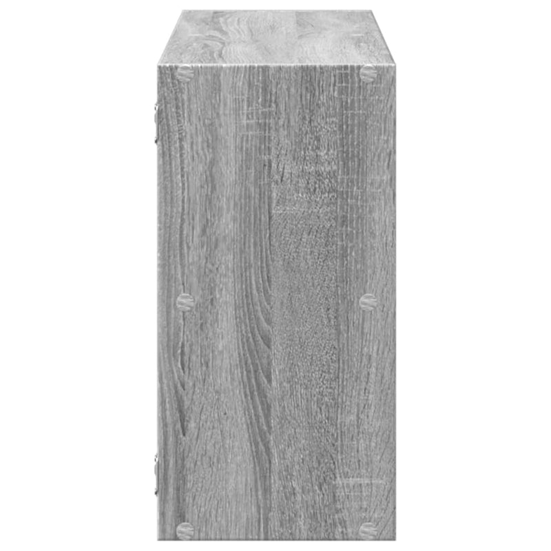 vidaXL szürke sonoma színű szerelt fa fali polc 100 x 25 x 50 cm