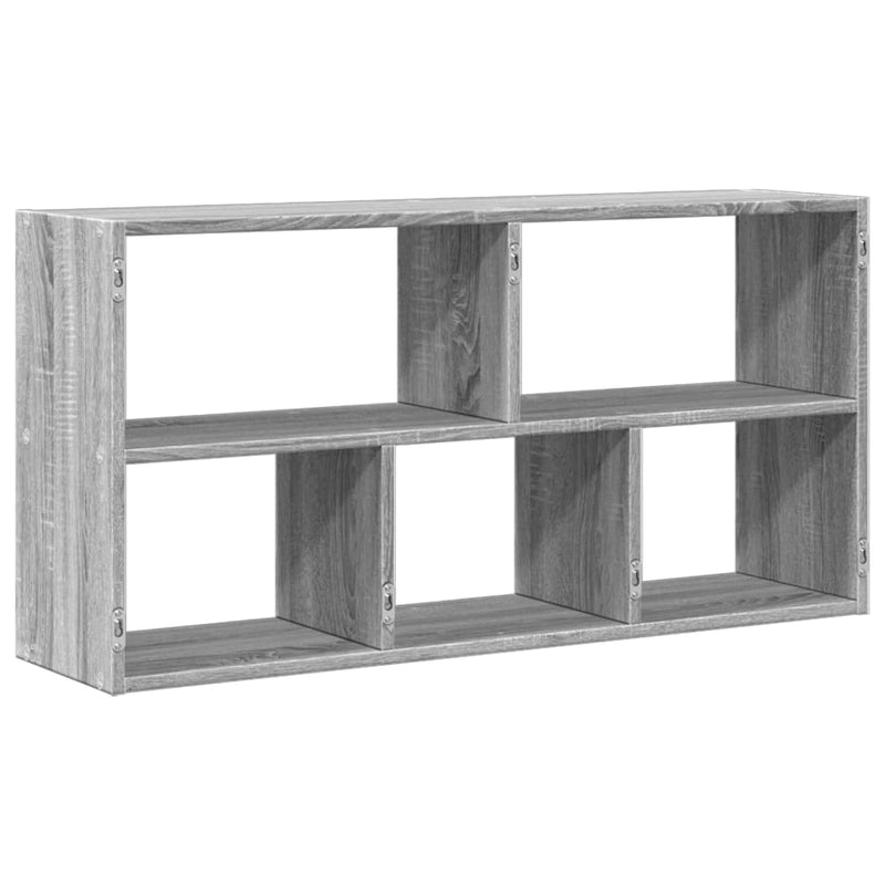 vidaXL szürke sonoma színű szerelt fa fali polc 100 x 25 x 50 cm
