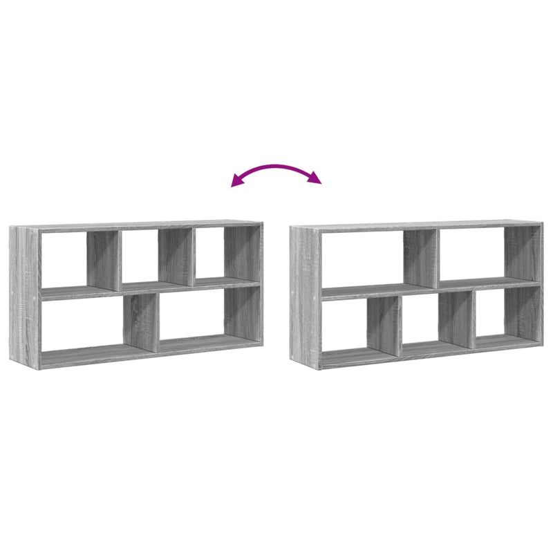 vidaXL szürke sonoma színű szerelt fa fali polc 100 x 25 x 50 cm