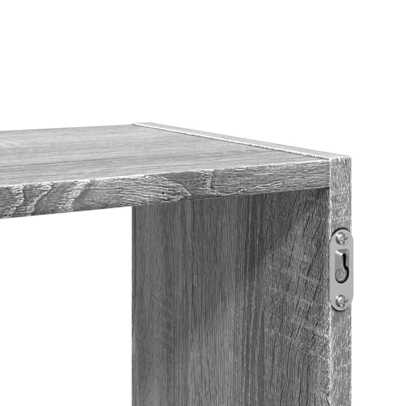 vidaXL szürke sonoma színű szerelt fa fali polc 100 x 25 x 50 cm
