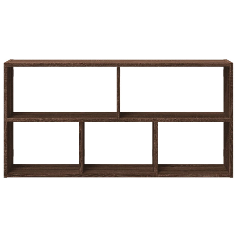 vidaXL barna tölgy színű szerelt fa fali polc 100 x 25 x 50 cm