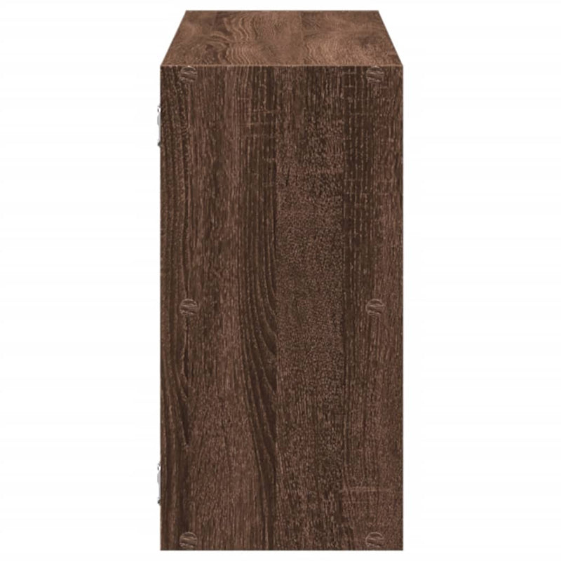 vidaXL barna tölgy színű szerelt fa fali polc 100 x 25 x 50 cm