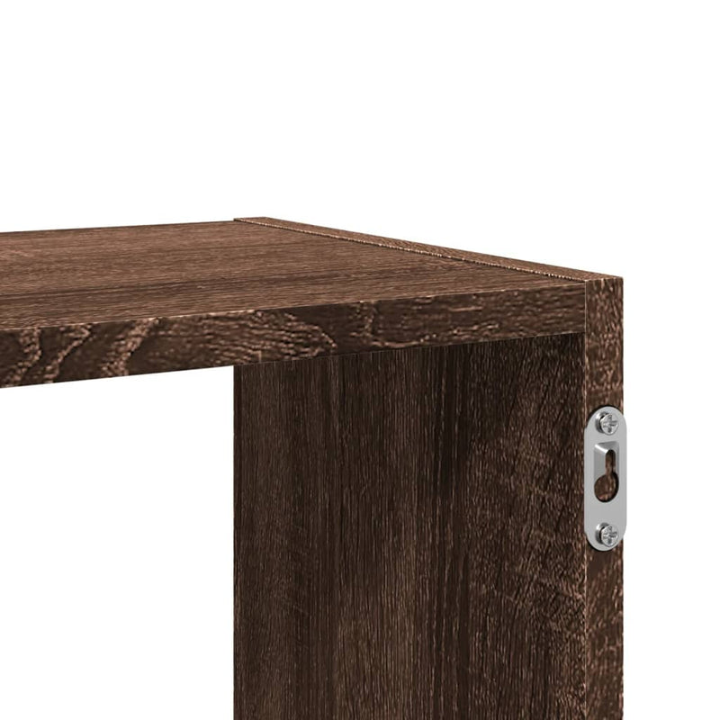 vidaXL barna tölgy színű szerelt fa fali polc 100 x 25 x 50 cm
