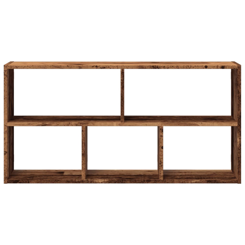 vidaXL antik fa színű szerelt fa fali polc 100 x 25 x 50 cm