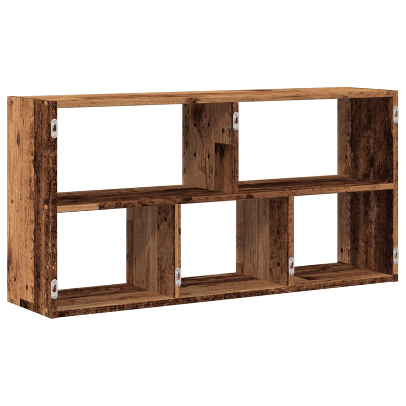 vidaXL antik fa színű szerelt fa fali polc 100 x 25 x 50 cm