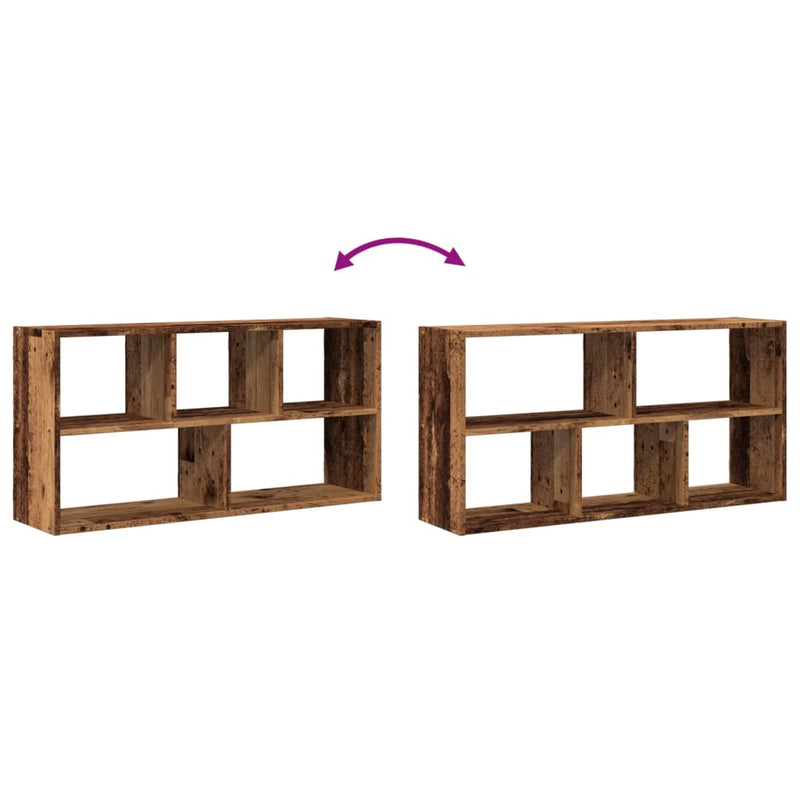 vidaXL antik fa színű szerelt fa fali polc 100 x 25 x 50 cm