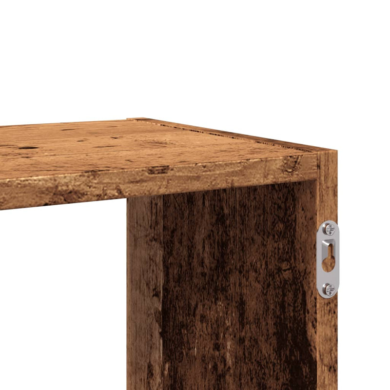 vidaXL antik fa színű szerelt fa fali polc 100 x 25 x 50 cm