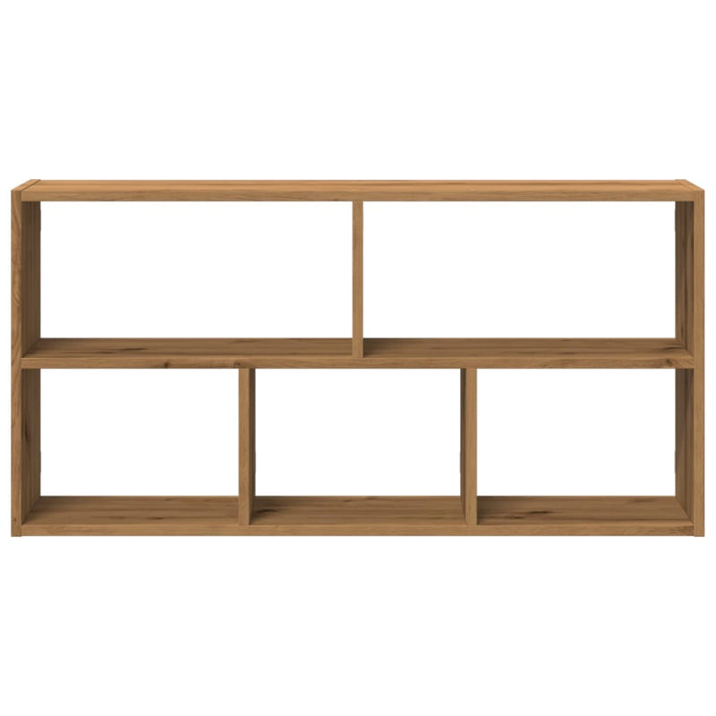 vidaXL kézműves tölgy színű szerelt fa fali polc 100 x 25 x 50 cm