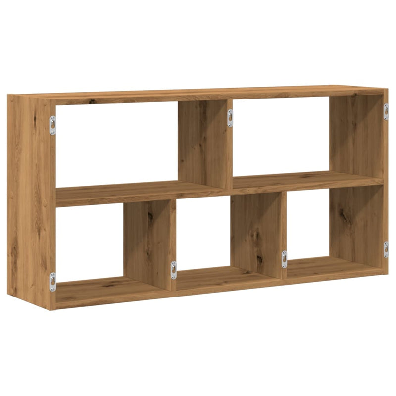 vidaXL kézműves tölgy színű szerelt fa fali polc 100 x 25 x 50 cm
