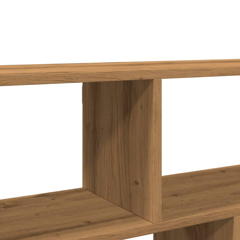 vidaXL kézműves tölgy színű szerelt fa fali polc 100 x 25 x 50 cm