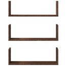 vidaXL 3 db barna tölgy színű szerelt fa fali polc 58 x 18 x 18 cm