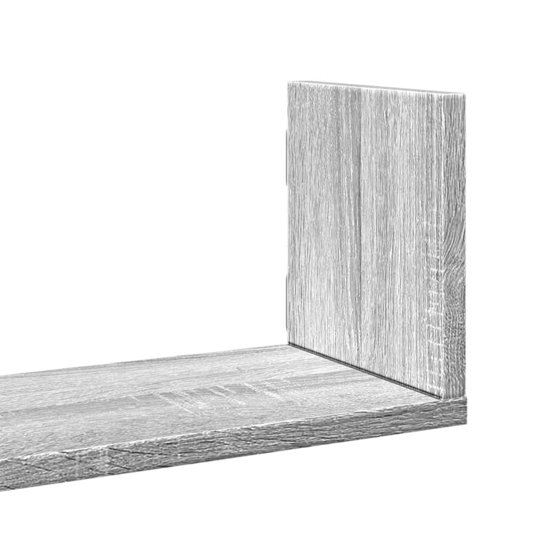 vidaXL 3 db szürke sonoma színű szerelt fa fali polc 80 x 18 x 18 cm
